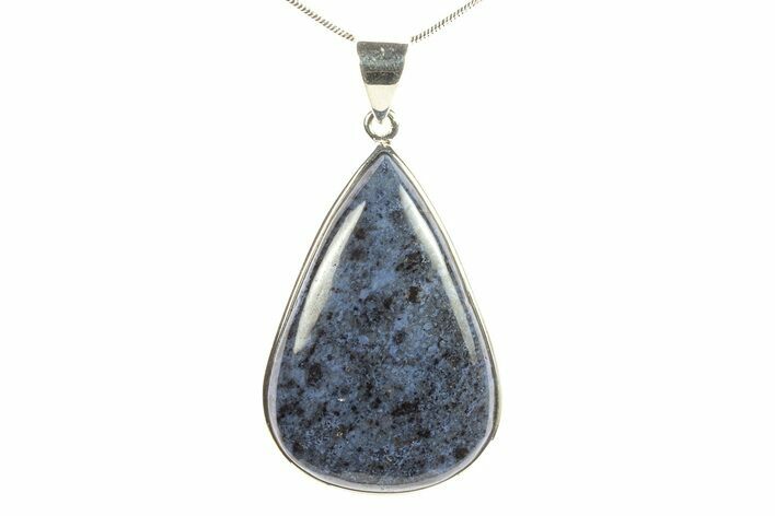 Polished Dumortierite Pendant - Sterling Silver #279332